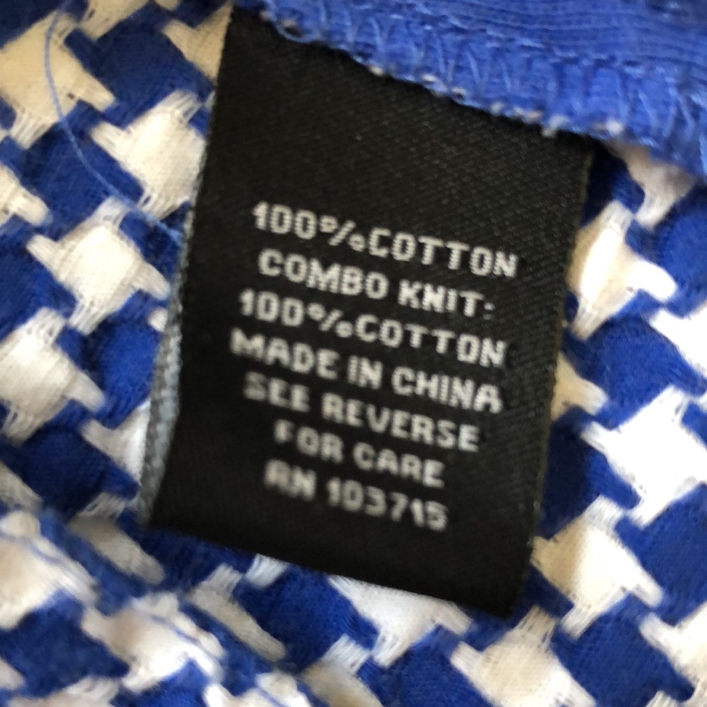 Blue & white check button-down shirt, M - Picture 8 of 15